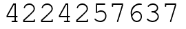 Число 4224257637.