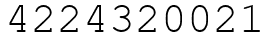 Число 4224320021.