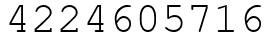 Число 4224605716.