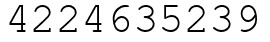 Число 4224635239.