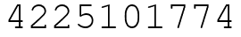 Число 4225101774.