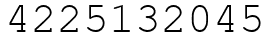Число 4225132045.