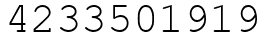 Число 4233501919.