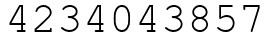 Число 4234043857.