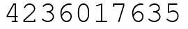 Число 4236017635.