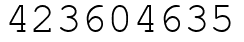 Число 423604635.