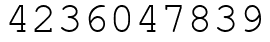 Число 4236047839.