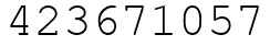 Число 423671057.