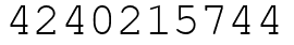 Число 4240215744.