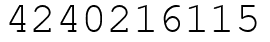 Число 4240216115.