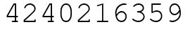 Число 4240216359.