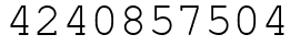 Число 4240857504.