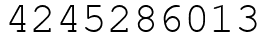 Число 4245286013.