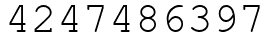 Число 4247486397.