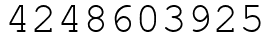 Число 4248603925.