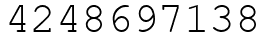 Число 4248697138.