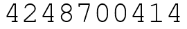 Число 4248700414.