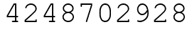 Число 4248702928.