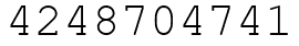 Число 4248704741.