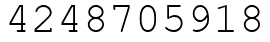 Число 4248705918.