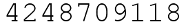 Число 4248709118.