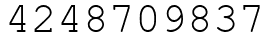 Число 4248709837.