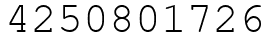 Число 4250801726.