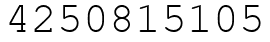 Число 4250815105.