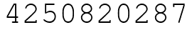 Число 4250820287.