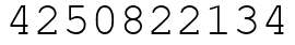 Число 4250822134.