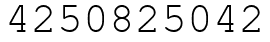 Число 4250825042.