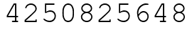 Число 4250825648.