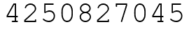 Число 4250827045.