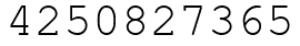 Число 4250827365.
