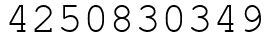 Число 4250830349.