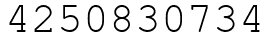 Число 4250830734.