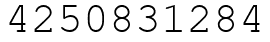Число 4250831284.