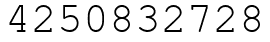 Число 4250832728.