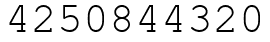 Число 4250844320.