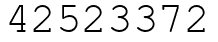 Число 42523372.