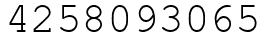 Число 4258093065.
