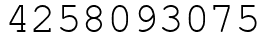 Число 4258093075.