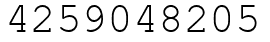 Число 4259048205.