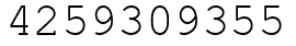 Число 4259309355.