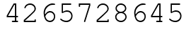 Число 4265728645.