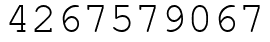 Число 4267579067.