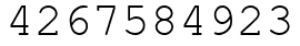 Число 4267584923.