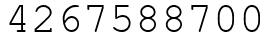 Число 4267588700.