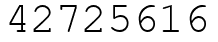 Число 42725616.