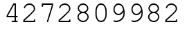 Число 4272809982.